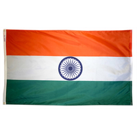 5x8 ft. Nylon India Flag with Heading and Grommets