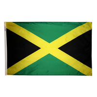 5x8 ft. Nylon Jamaica Flag with Heading and Grommets