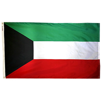 2x3 ft. Nylon Kuwait Flag with Heading and Grommets