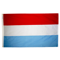 2x3 ft. Nylon Luxembourg Flag with Heading and Grommets