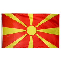 2x3 ft. Nylon Macedonia Flag Pole Hem Plain