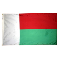 4x6 ft. Nylon Madagascar Flag Pole Hem Plain