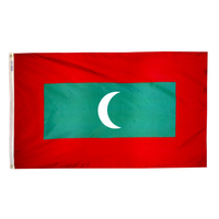 3x5 ft. Nylon Maldives Flag Pole Hem Plain