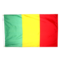 5x8 ft. Nylon Mali Flag with Heading and Grommets