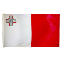4x6 ft. Nylon Malta Flag with Heading and Grommets
