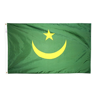4x6 ft. Nylon Mauritania Flag Pole Hem Plain
