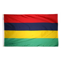 4x6 ft. Nylon Mauritius Flag Pole Hem Plain
