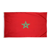 5x8 ft. Nylon Morocco Flag with Heading and Grommets