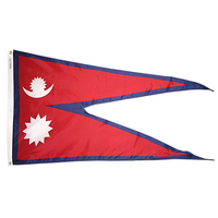 2x3 ft. Nylon Nepal Flag with Heading and Grommets
