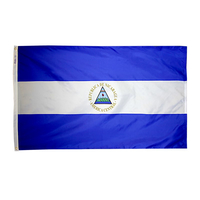 4x6 ft. Nylon Nicaragua Flag with Heading and Grommets
