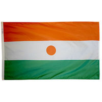 2x3 ft. Nylon Niger Flag Pole Hem Plain