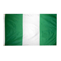 4x6 ft. Nylon Nigeria Flag Pole Hem Plain