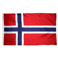 2x3 ft. Nylon Norway Flag with Heading and Grommets