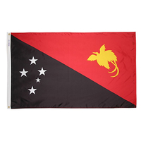 2x3 ft. Nylon Papua New Guinea Flag with Heading and Grommets