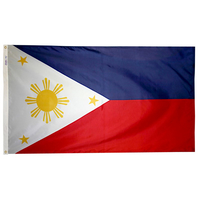 4x6 ft. Nylon Philippines Flag with Heading and Grommets