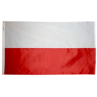 3x5 ft. Nylon Poland Flag with Heading and Grommets