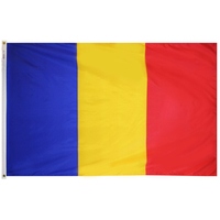 4x6 ft. Nylon Romania Flag Pole Hem Plain