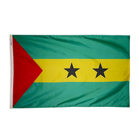 3x5 ft. Nylon Sao Tome / Principe Flag with Heading and Grommets