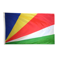 5x8 ft. Nylon Seychelles Flag with Heading and Grommets