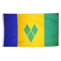 4x6 ft. Nylon St Vincent / Granada Flag with Heading and Grommets