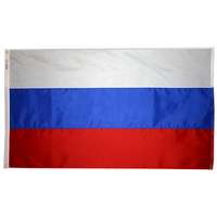3x5 ft. Nylon Russia Flag Pole Hem Plain