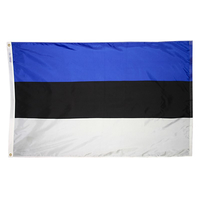 3x5 ft. Nylon Estonia Flag with Heading and Grommets
