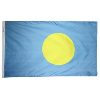 3x5 ft. Nylon Palau Flag with Heading and Grommets