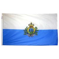 5x8 ft. Nylon San Marino Flag with Heading and Grommets