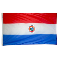4x6 ft. Nylon Paraguay Flag with Heading and Grommets
