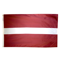 2x3 ft. Nylon Latvia Flag with Heading and Grommets