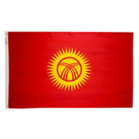 3x5 ft. Nylon Kyrgyzstan Flag Pole Hem Plain