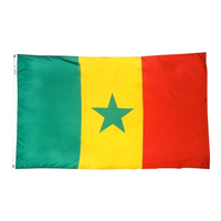 4x6 ft. Nylon Senegal Flag Pole Hem Plain