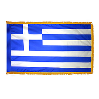 3x5 ft. Nylon Greece Flag Pole Hem and Fringe