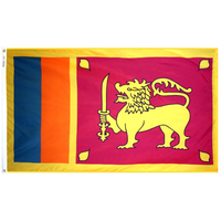 2x3 ft. Nylon Sri Lanka Flag with Heading and Grommets