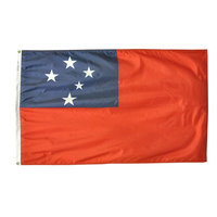 5x8 ft. Nylon Samoa Flag with Heading and Grommets