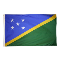 3x5 ft. Nylon Solomon Islands Flag Pole Hem Plain