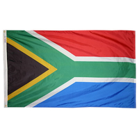 3x5 ft. Nylon South Africa Flag Pole Hem Plain