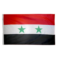 3x5 ft. Nylon Syria Flag Pole Hem Plain