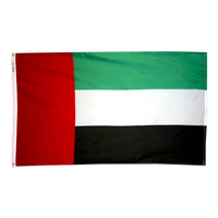 2x3 ft. Nylon United Arab Emirates Flag with Heading and Grommets