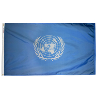 3x5 ft. Nylon United Nations Flag with Heading and Grommets