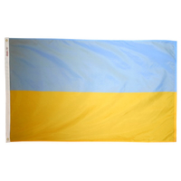 3x5 ft. Nylon Ukraine Flag Pole Hem Plain
