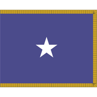 4 ft. x 6 ft. Air Force 1 Star General Flag Pole Sleeve & Fringe