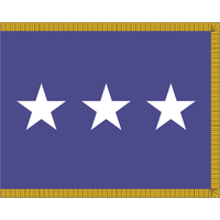 3 ft. x 4 ft. Air Force 3 Star General Flag Pole Sleeve & Fringe
