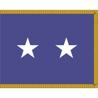 4 ft. x 6 ft. Air Force 2 Star General Flag Pole Sleeve & Fringe