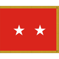 4 ft. x 6 ft. Army 2 Star General Flag, Parades and Display Fringed