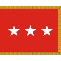 3 ft. x 4 ft. Army 3 Star General Flag, Parades and Display Fringed