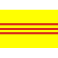 2x3 ft. Nylon South Vietnam Flag Pole Hem Plain