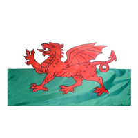 5x8 ft. Nylon Wales Flag with Heading and Grommets