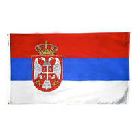 2x3 ft. Nylon Republic of Serbia Flag with Heading and Grommets