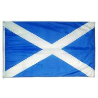 3x5 ft. Nylon Scotland of St Andrews Cross Flag Pole Hem Plain